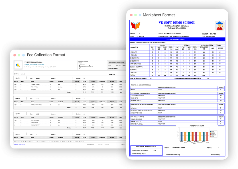school management report formats